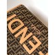 Replica Fendi Sunshine Medium Tote Bag in Brown FF Jacquard Fabric