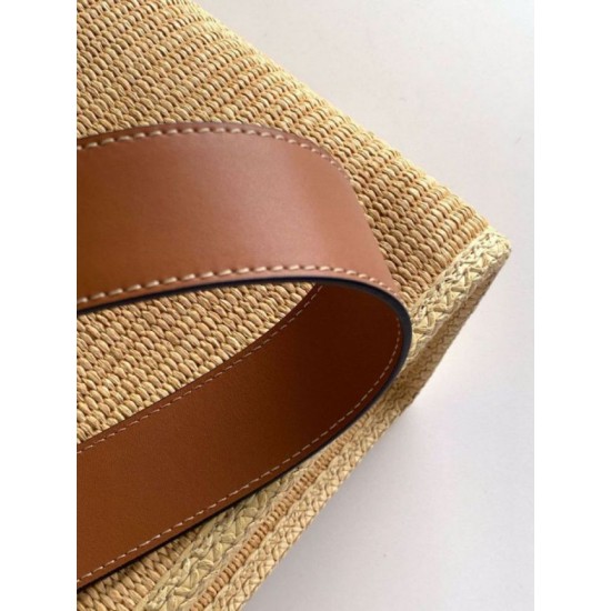 Fake Fendi Sunshine Medium Tote Bag in Natural Straw Replica