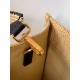 Replica Fendi Sunshine Medium Tote Bag in Black and Natural Straw