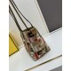 Fake Fendi Small Roll Tote in Canvas with Multicolor FF Embroidery Replica