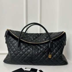 Fake Saint Laurent Es Giant Travel Bag In Black Quilted Leather Replica Replica Saint Laurent Es Giant Travel Bag In Black Quilted Leather