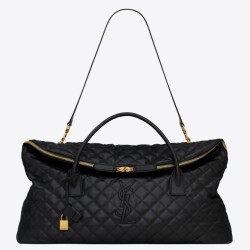 Replica Saint Laurent Es Giant Travel Bag In Black Quilted Leather