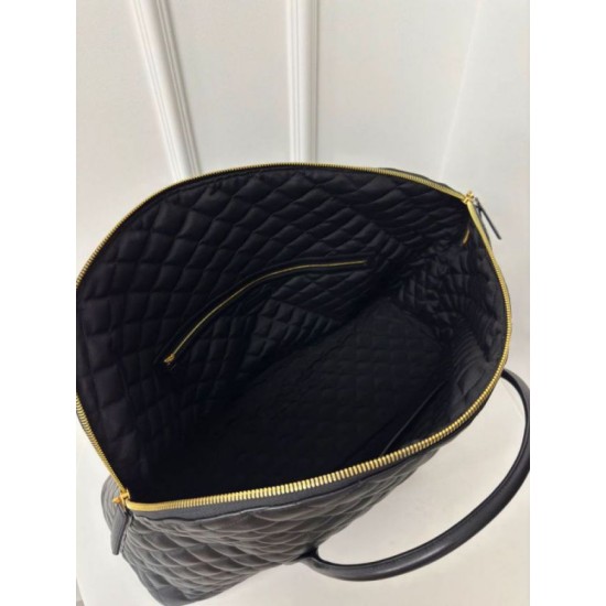 Replica Saint Laurent Es Giant Travel Bag In Black Quilted Leather