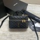 Replica Saint Laurent Gaby Mini Vanity Bag in Black Lambskin