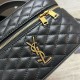 Replica Saint Laurent Gaby Mini Vanity Bag in Black Lambskin