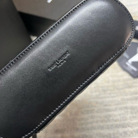 Replica Saint Laurent Gaby Mini Vanity Bag in Black Lambskin