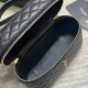 Replica Saint Laurent Gaby Mini Vanity Bag in Black Lambskin