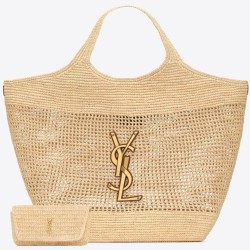 Replica Saint Laurent Icare Maxi Shopping Bag in Naturel Raffia