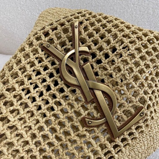 Replica Saint Laurent Icare Maxi Shopping Bag in Naturel Raffia
