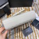 Replica Saint Laurent Medium Envelope Bag In White Grained Leather