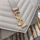 Replica Saint Laurent Medium Envelope Bag In White Grained Leather