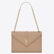 Replica Saint Laurent Envelope Large Bag In Beige Matelasse Grained Leather