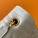 Replica Saint Laurent Envelope Large Bag In White Matelasse Grained Leather