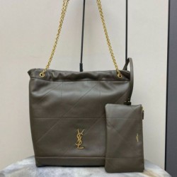 Replica Saint Laurent Jamie 4.3 Pochon Bag in Khaki Green Lambskin Replica Saint Laurent Jamie 4.3 Pochon Bag in Khaki Green Lambskin