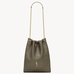Replica Saint Laurent Jamie 4.3 Pochon Bag in Khaki Green Lambskin