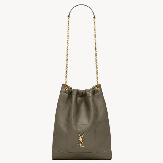 Replica Saint Laurent Jamie 4.3 Pochon Bag in Khaki Green Lambskin