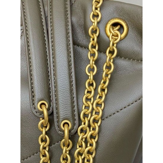 Replica Saint Laurent Jamie 4.3 Pochon Bag in Khaki Green Lambskin