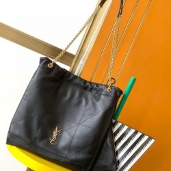 Fake Saint Laurent Jamie 4.3 Pochon Bag in Black Lambskin Replica