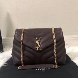 Fake Saint Laurent Loulou Small Bag In Bordeaux Matelasse Leather Replica