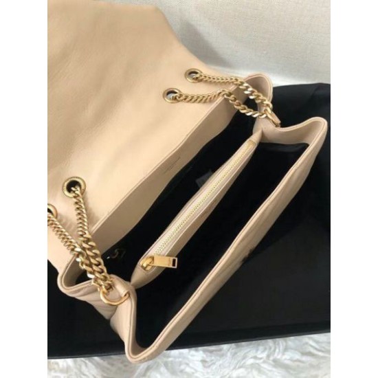 Replica Saint Laurent Loulou Medium Bag In Beige Matelasse Leather