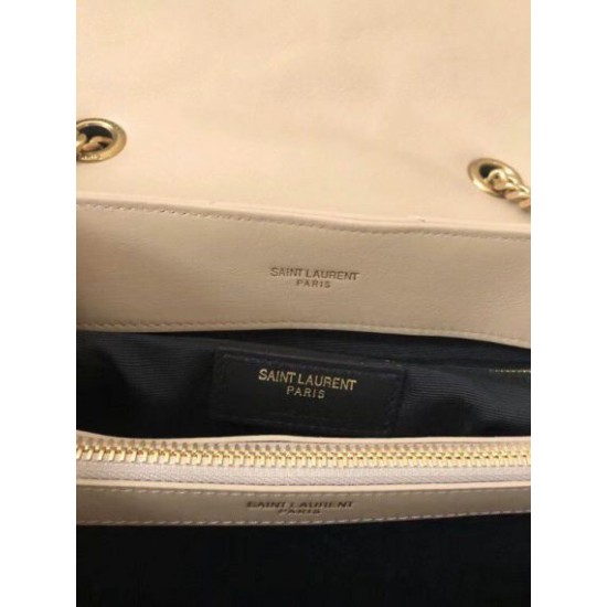 Replica Saint Laurent Loulou Medium Bag In Beige Matelasse Leather