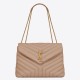 Replica Saint Laurent Loulou Medium Bag In Beige Matelasse Leather