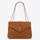 Fake Saint Laurent Loulou Medium Bag In Brown Suede Leather Replica
