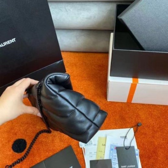 Replica Saint Laurent So Black Puffer Toy Bag In Black Lambskin Replica Saint Laurent So Black Puffer Toy Bag In Black Lambskin
