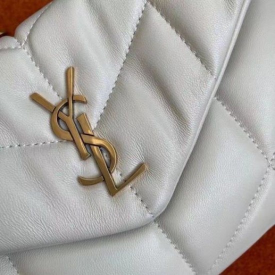 Fake Saint Laurent Puffer Toy Bag In White Lambskin Replica Replica Saint Laurent Puffer Toy Bag In White Lambskin
