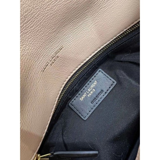 Fake Saint Laurent Loulou Small Bag In Beige Shearling Replica