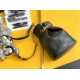 Fake Saint Laurent Le Maillon Hook Bucket Bag In Black Lambskin Replica