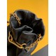 Fake Saint Laurent Le Maillon Hook Bucket Bag In Black Lambskin Replica