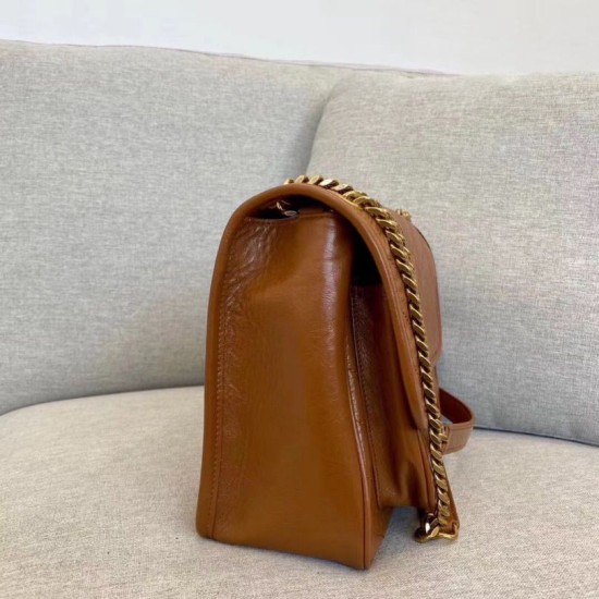 Replica Saint Laurent Medium Niki Bag In Brown Calfskin Replica Saint Laurent Medium Niki Bag In Brown Calfskin