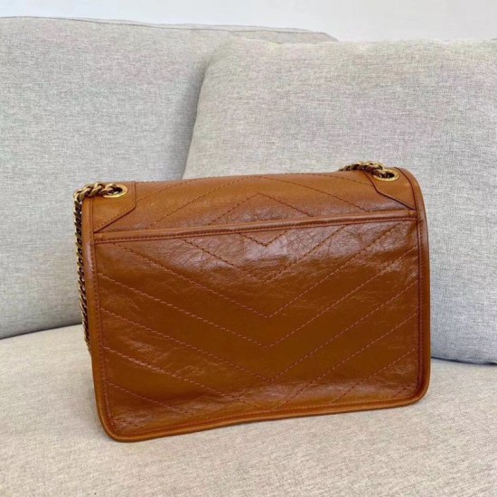 Replica Saint Laurent Medium Niki Bag In Brown Calfskin Replica Saint Laurent Medium Niki Bag In Brown Calfskin