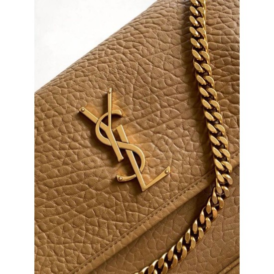 Replica Saint Laurent Niki Medium Chain Bag in Dark Cork Grained Lambskin