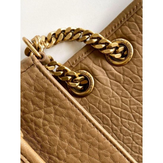 Replica Saint Laurent Niki Medium Chain Bag in Dark Cork Grained Lambskin