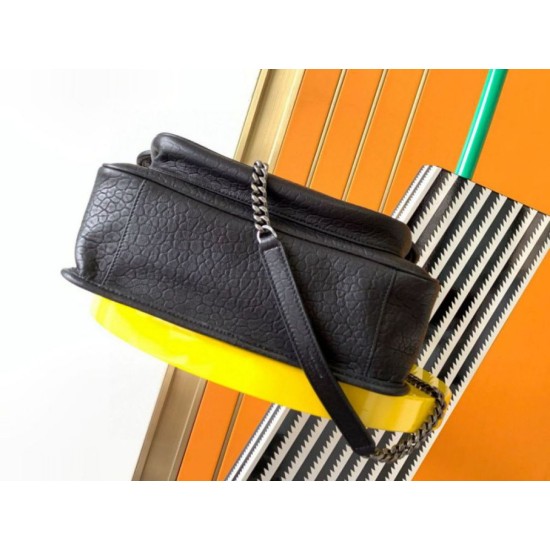Replica Saint Laurent Niki Medium Chain Bag in Black Grained Lambskin