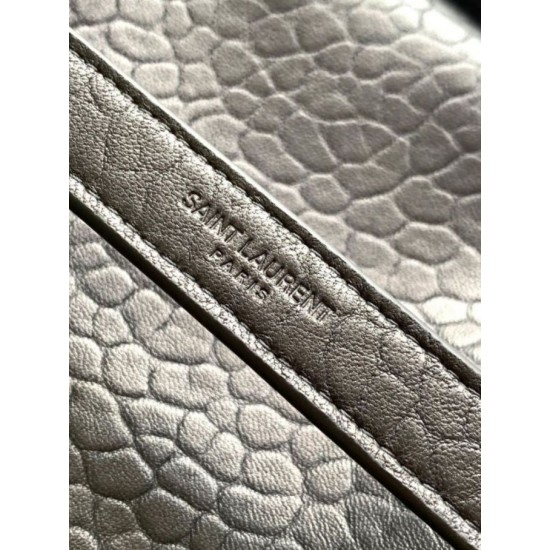 Replica Saint Laurent Niki Medium Chain Bag in Black Grained Lambskin