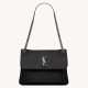 Replica Saint Laurent Niki Medium Chain Bag in Black Grained Lambskin