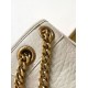 Fake Saint Laurent Niki Medium Chain Bag in White Grained Lambskin Replica