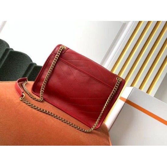 Fake Saint Laurent Niki Medium Bag In Red Lambskin Replica Fake Saint Laurent Niki Medium Bag In Red Lambskin Replica