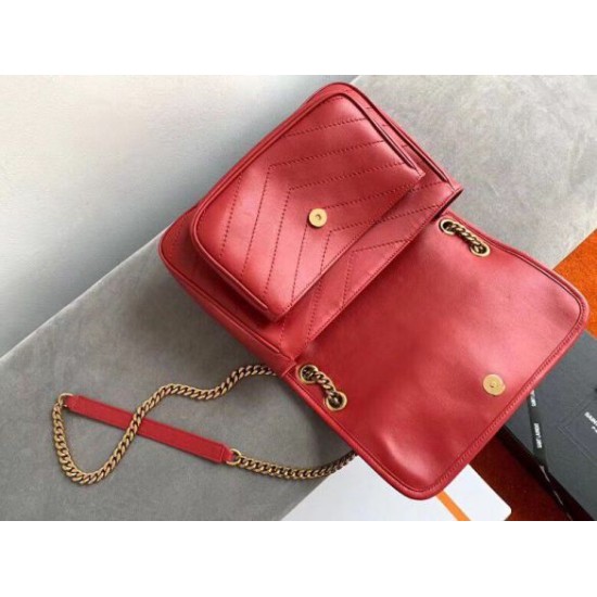 Fake Saint Laurent Niki Medium Bag In Red Lambskin Replica Fake Saint Laurent Niki Medium Bag In Red Lambskin Replica