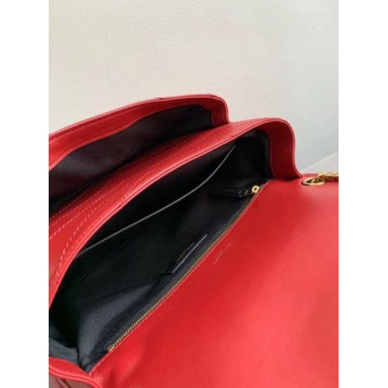 Fake Saint Laurent Niki Medium Bag In Red Lambskin Replica Fake Saint Laurent Niki Medium Bag In Red Lambskin Replica