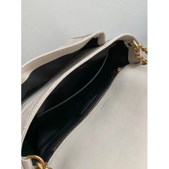 Replica Saint Laurent Niki Medium Bag In White Lambskin