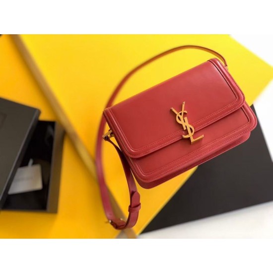 Replica Saint Laurent Solferino Medium Bag In Red Calfskin