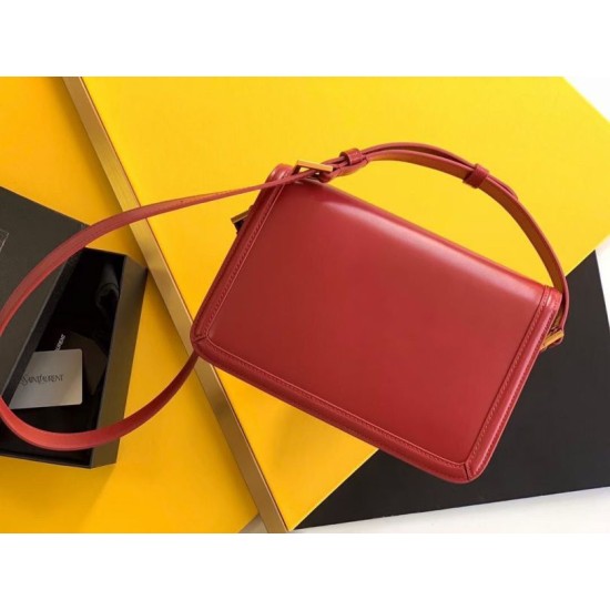 Replica Saint Laurent Solferino Medium Bag In Red Calfskin