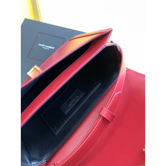 Replica Saint Laurent Solferino Medium Bag In Red Calfskin