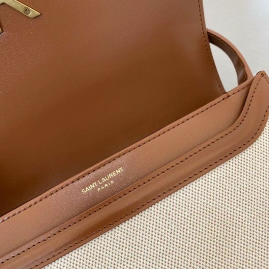 Fake Saint Laurent Solferino Medium Bag In Canvas with Calfskin Replica Replica Saint Laurent Solferino Medium Bag In Canvas with Calfskin