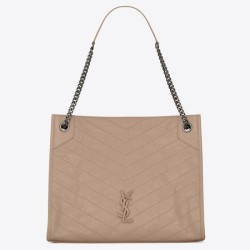 Fake Saint Laurent Medium Niki Shopping Bag In Sand Leather Replica