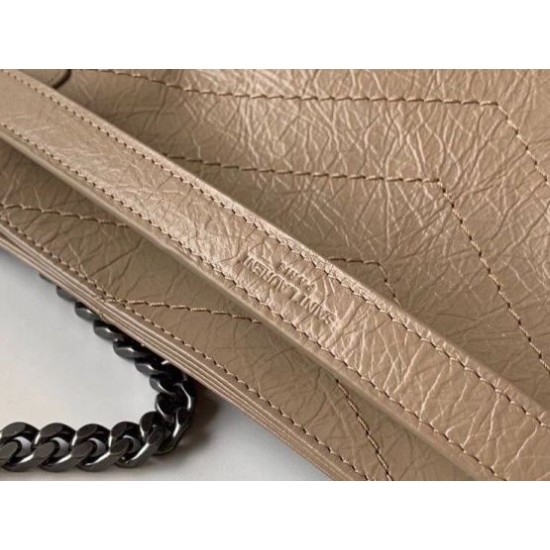 Fake Saint Laurent Medium Niki Shopping Bag In Sand Leather Replica